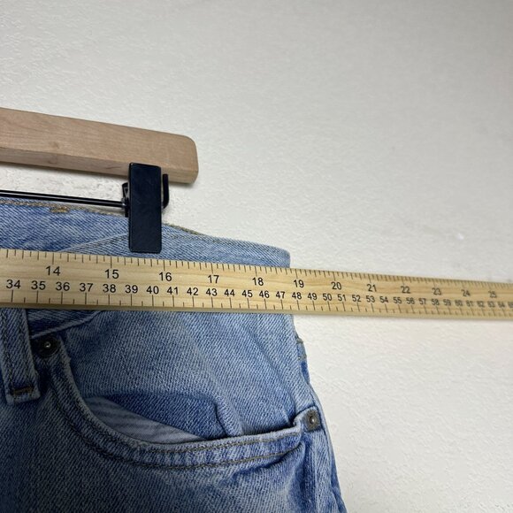 Levi 527 Blue Denim Jean Pant Men 40x32 Blue Cowboy Work Bootcut Ripped Western - Picture 7 of 11